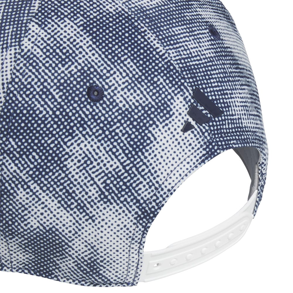 adidas Tour Print Snapback Cap - White/Collegiate Navy