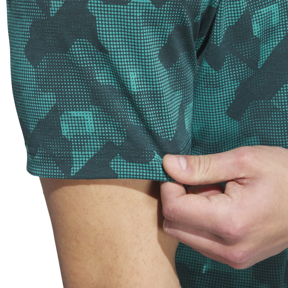 adidas Go-To Printed Polo Shirt - Pure Teal/Aurora Ivy