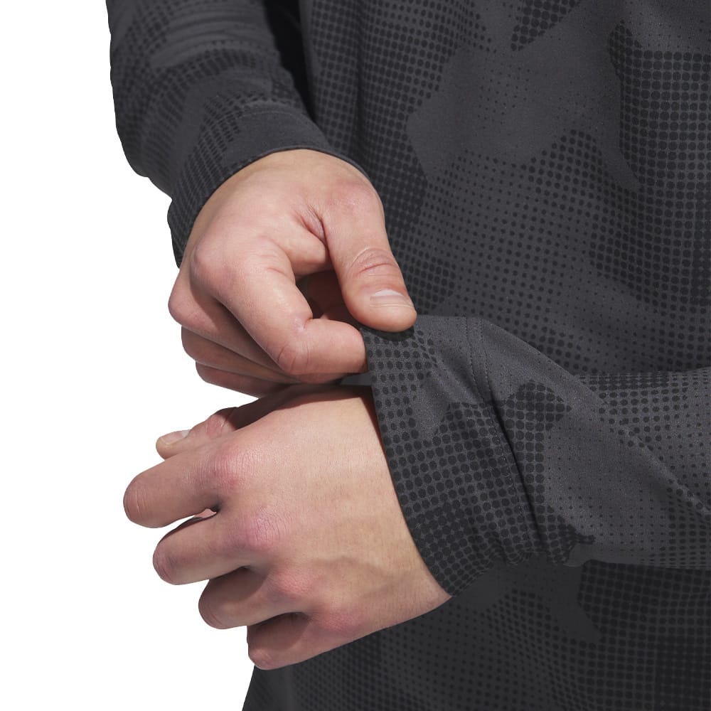 adidas Go-To Printed 1/4 Zip Pullover - Black