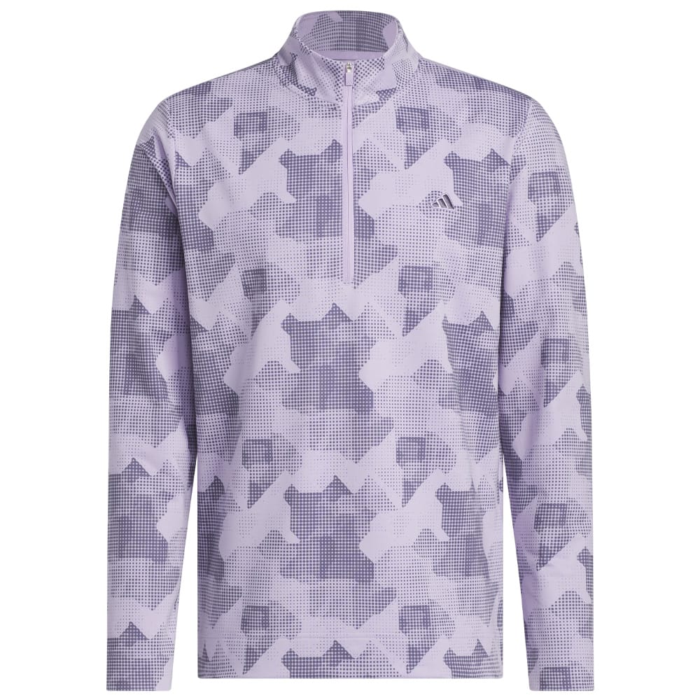 adidas Go-To Printed 1/4 Zip Pullover - Powder Plum