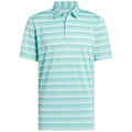 adidas Two-Colour Stripe Polo Shirt - Mint Ton/Semi Flash Aqua