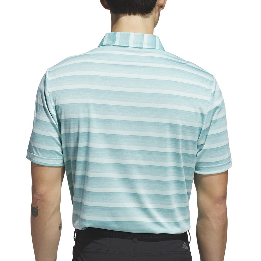 adidas Two-Colour Stripe Polo Shirt - Mint Ton/Semi Flash Aqua