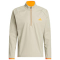 adidas Ultimate365 Durable Water Repellent Wind Quarter-Zip - Wonder Cargo/Lucid Orange