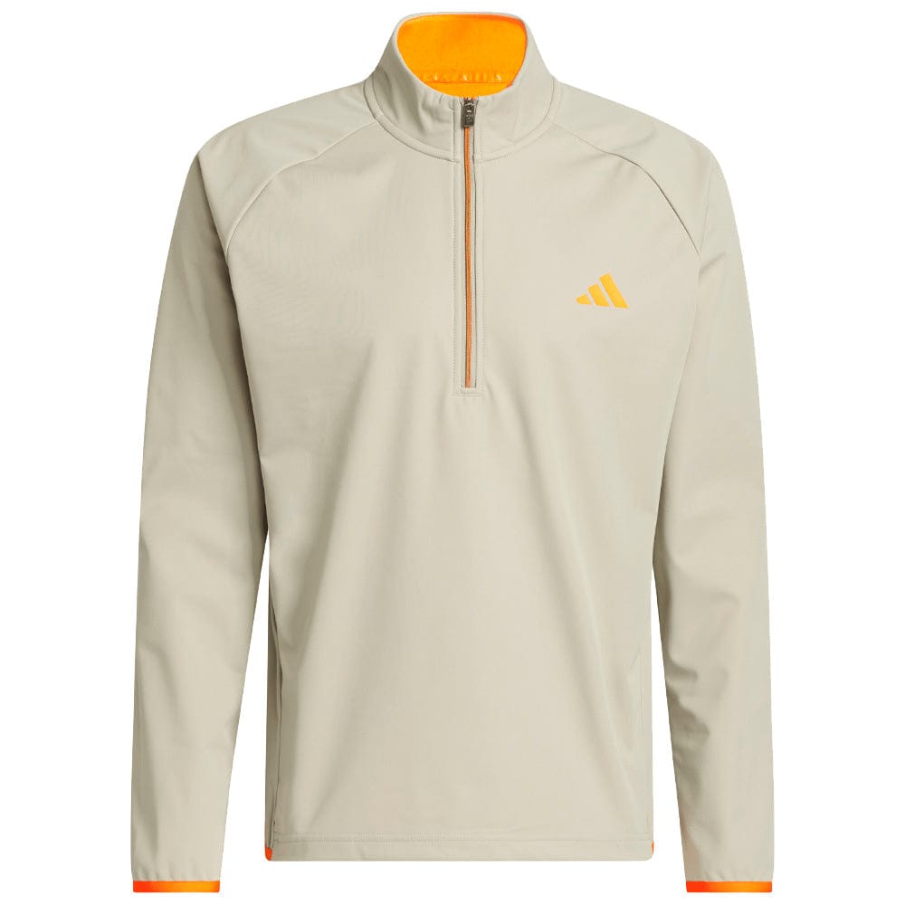 adidas Ultimate365 Durable Water Repellent Wind Quarter-Zip - Wonder Cargo/Lucid Orange
