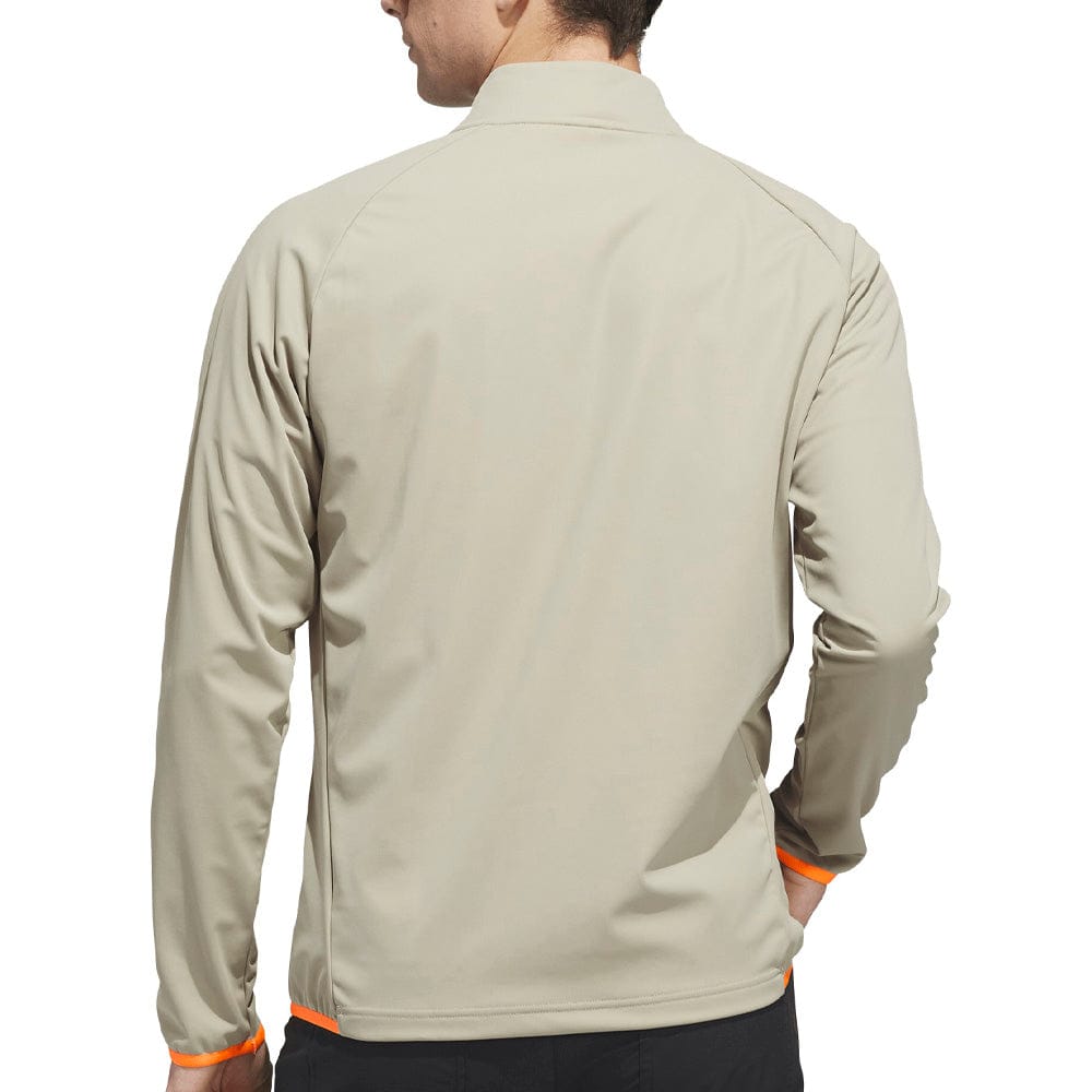adidas Ultimate365 Durable Water Repellent Wind Quarter-Zip - Wonder Cargo/Lucid Orange