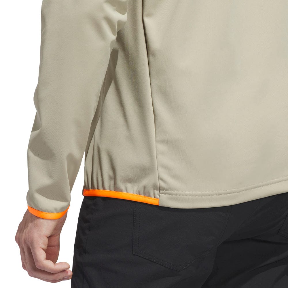 adidas Ultimate365 Durable Water Repellent Wind Quarter-Zip - Wonder Cargo/Lucid Orange