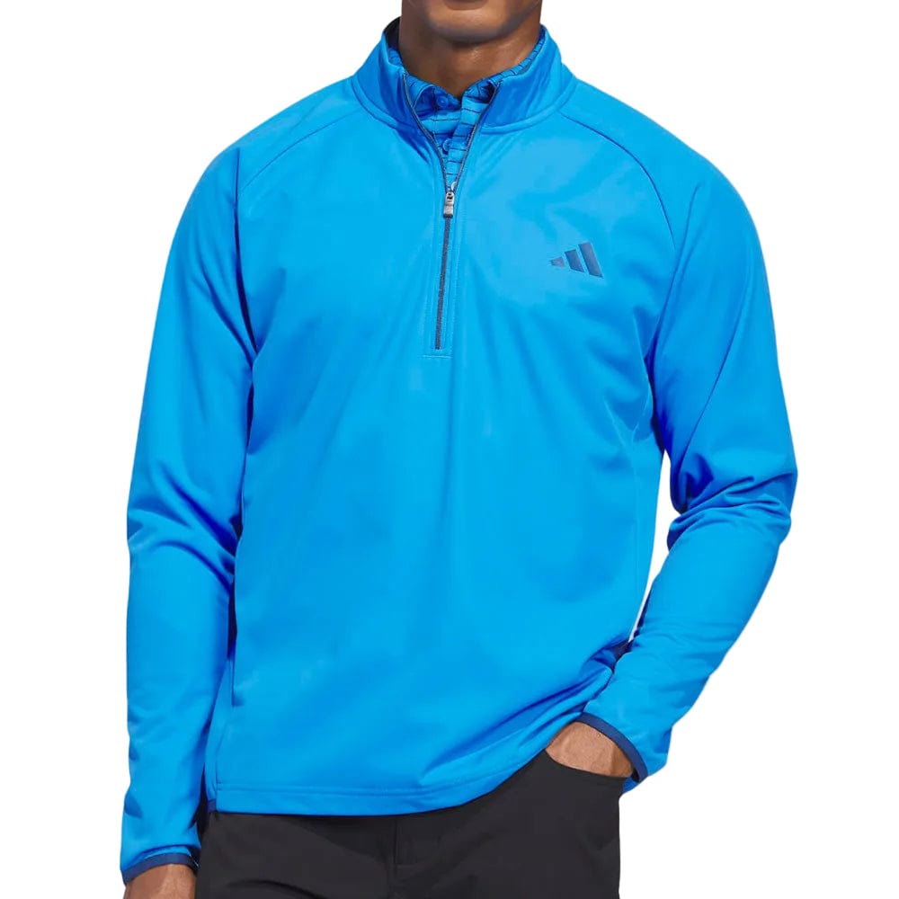 adidas Ultimate365 Durable Water Repellent Wind Quarter-Zip - Lucid Ray Blue/Dusky Petrol