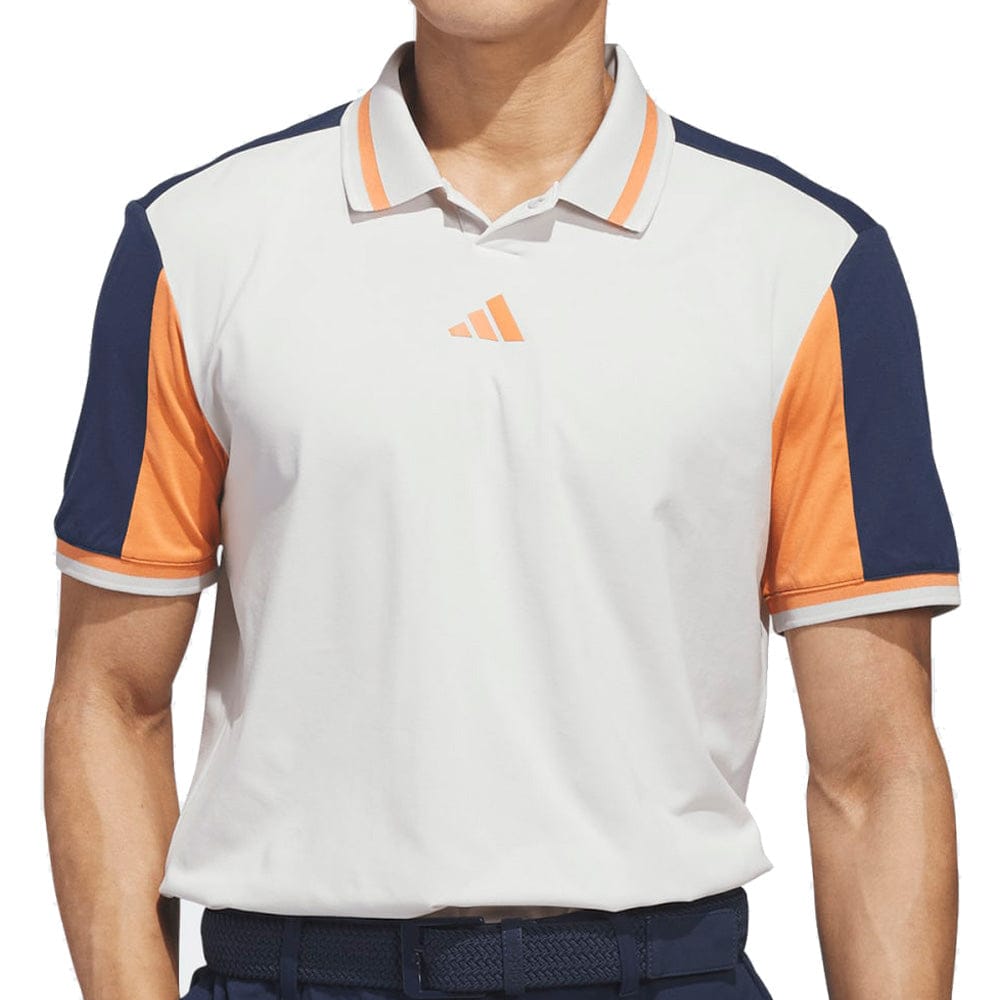 adidas Beyond Vent Twistknit Polo Shirt - Orbit Grey/Collegiate Navy