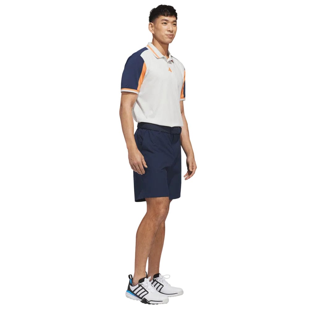 adidas Beyond Vent Twistknit Polo Shirt - Orbit Grey/Collegiate Navy