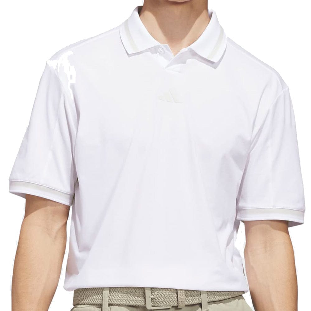 adidas Beyond The Course Vent Twistknit Polo Shirt - White/White