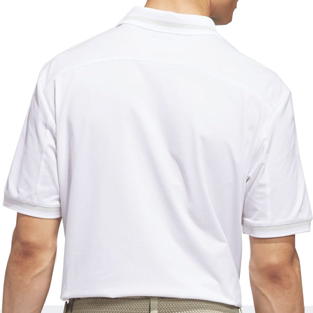 adidas Beyond The Course Vent Twistknit Polo Shirt - White/White