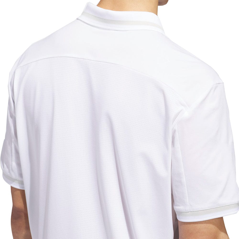 adidas Beyond The Course Vent Twistknit Polo Shirt - White/White