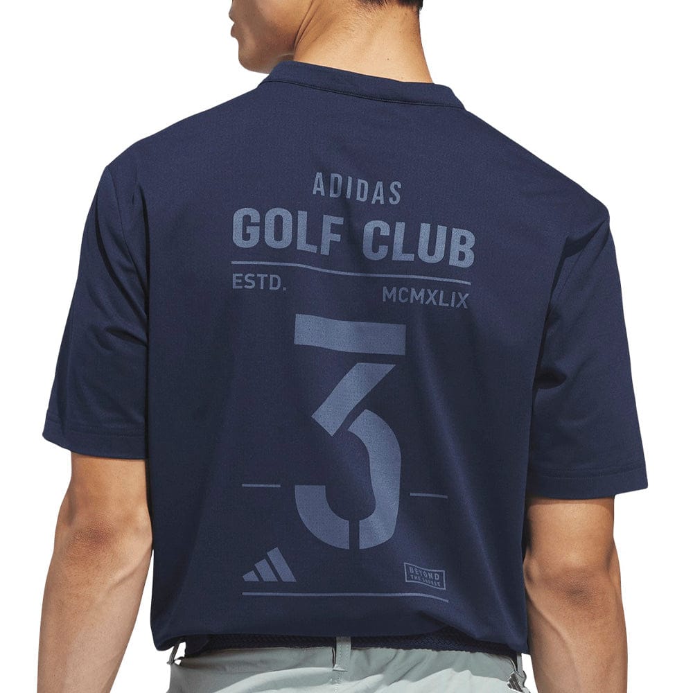 adidas Beyond The Course Golf Club Twistknit Range Shirt - Collegiate Navy