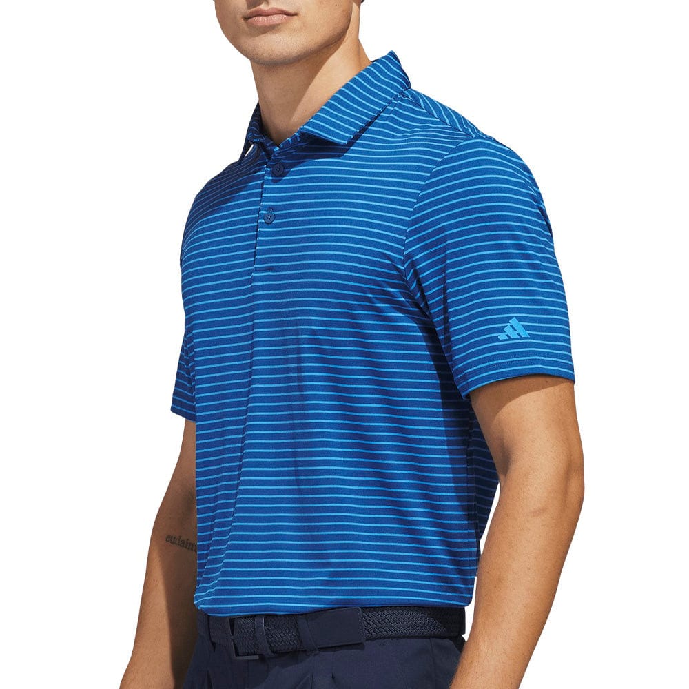 adidas Performance Two-Color Stripe Polo Shirt - Dusky Petrol/Lucid Ray Blue