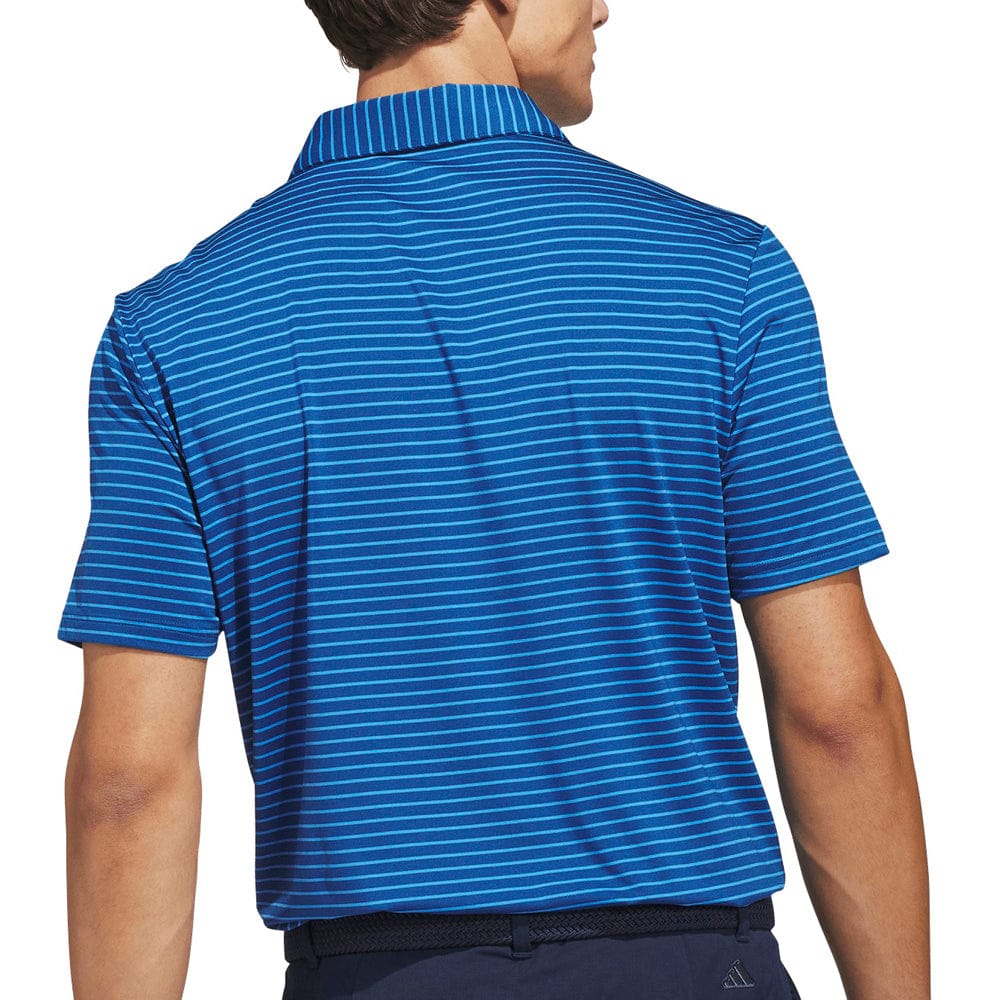 adidas Performance Two-Color Stripe Polo Shirt - Dusky Petrol/Lucid Ray Blue