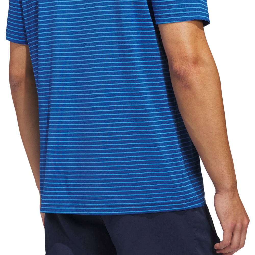 adidas Performance Two-Color Stripe Polo Shirt - Dusky Petrol/Lucid Ray Blue