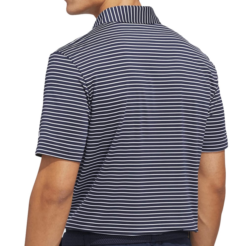 adidas Performance Two-Color Stripe Polo Shirt - Collegiate Navy/White