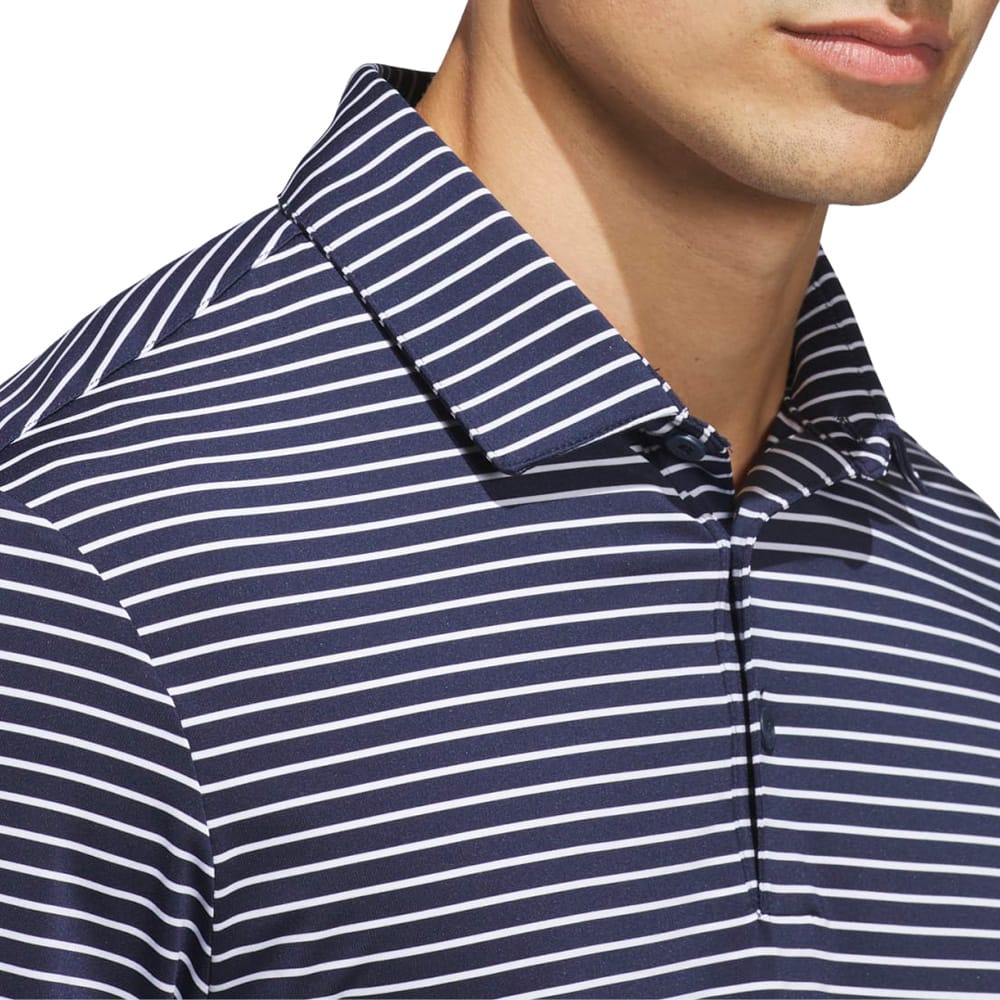 adidas Performance Two-Color Stripe Polo Shirt - Collegiate Navy/White