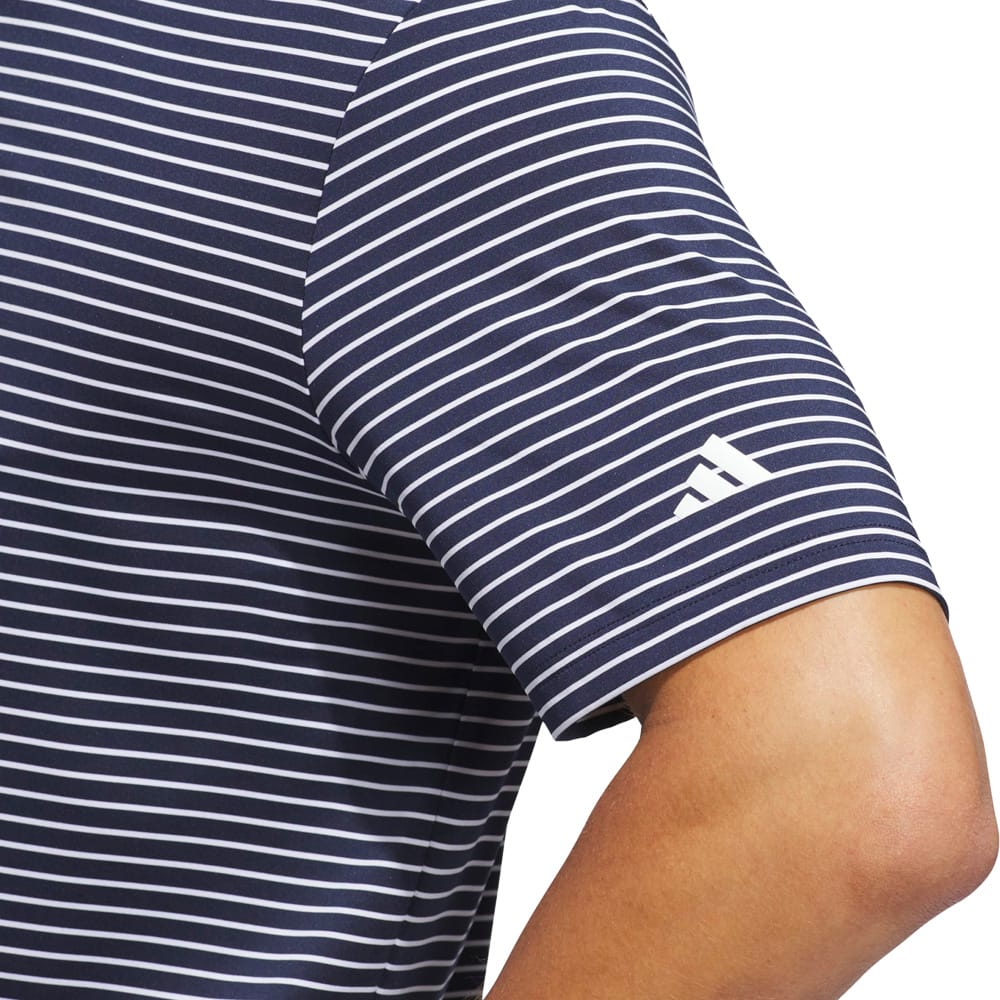 adidas Performance Two-Color Stripe Polo Shirt - Collegiate Navy/White