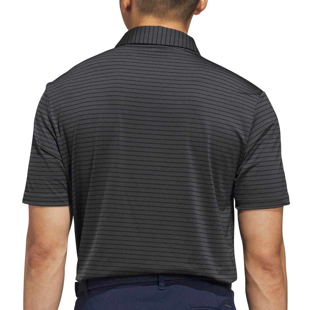 adidas Performance Two-Color Stripe Polo Shirt - Carbon/Black