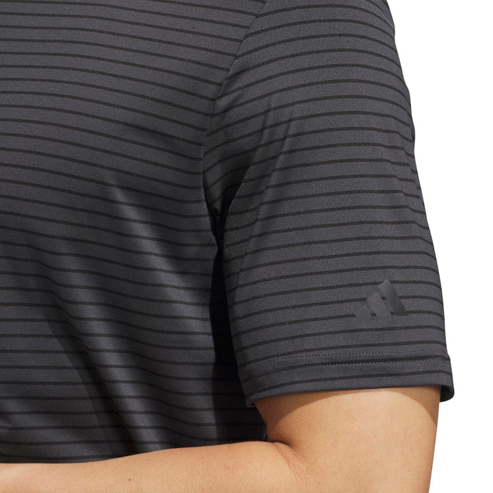 adidas Performance Two-Color Stripe Polo Shirt - Carbon/Black