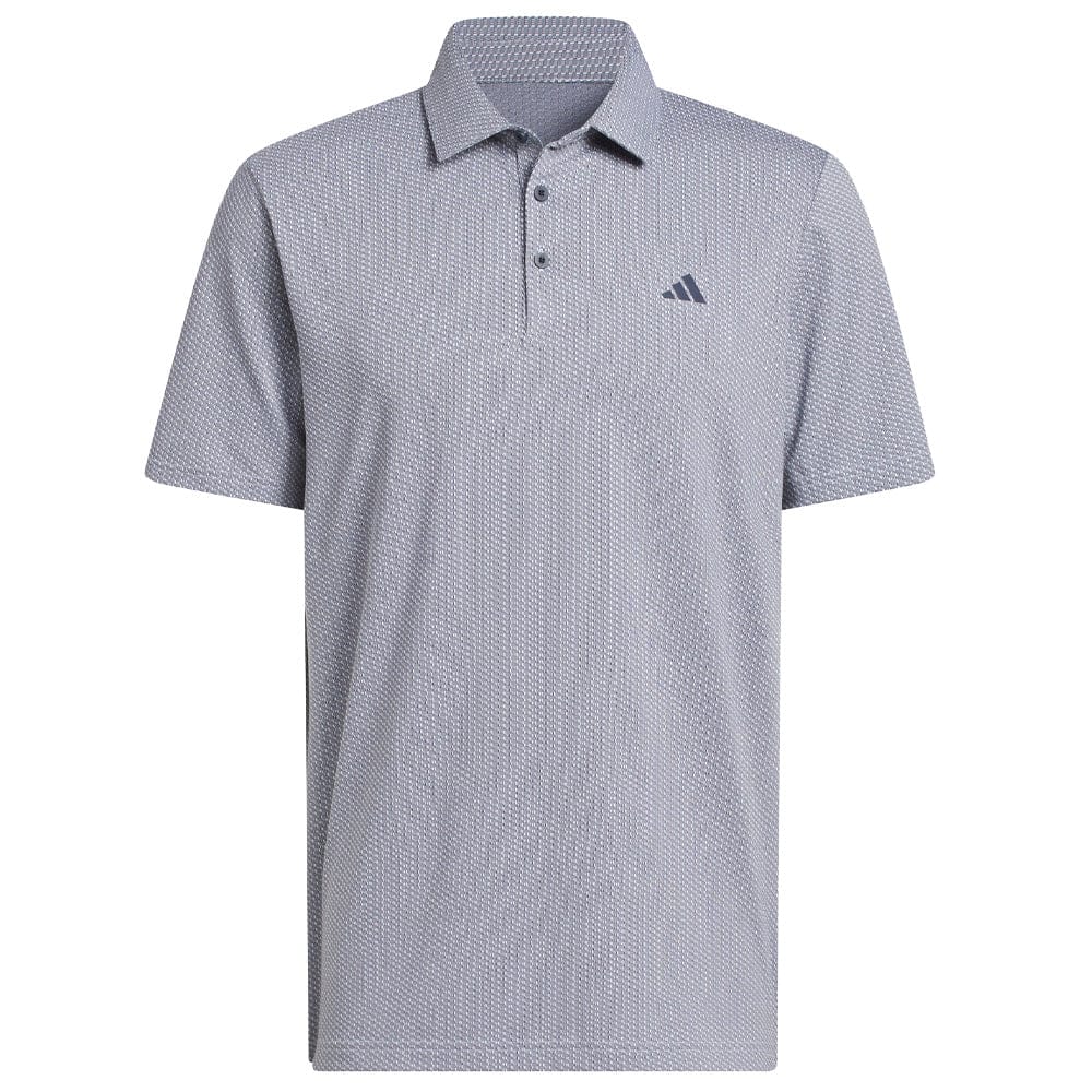 adidas Performance Textured Polo Shirt - White/Collegiate Navy