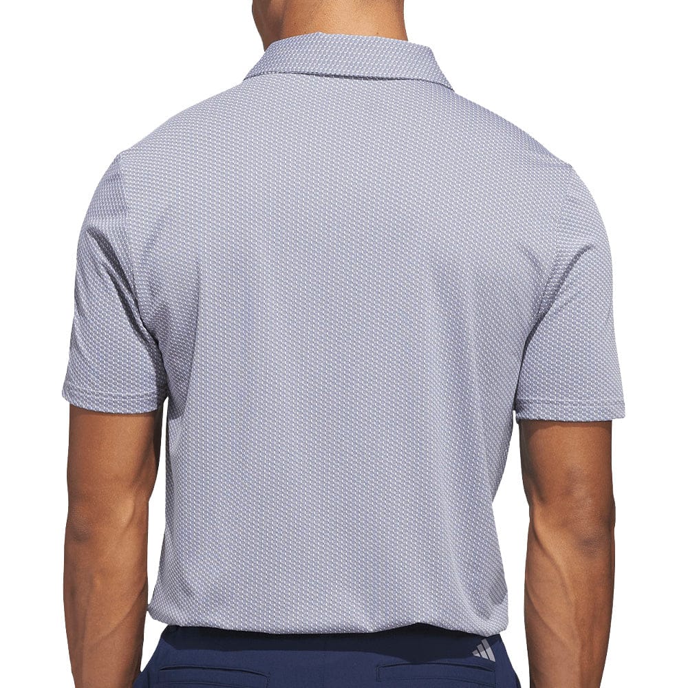 adidas Performance Textured Polo Shirt - White/Collegiate Navy