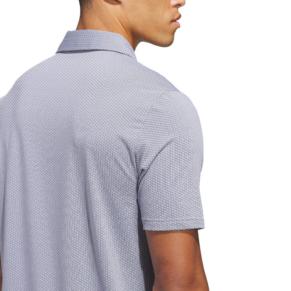 adidas Performance Textured Polo Shirt - White/Collegiate Navy