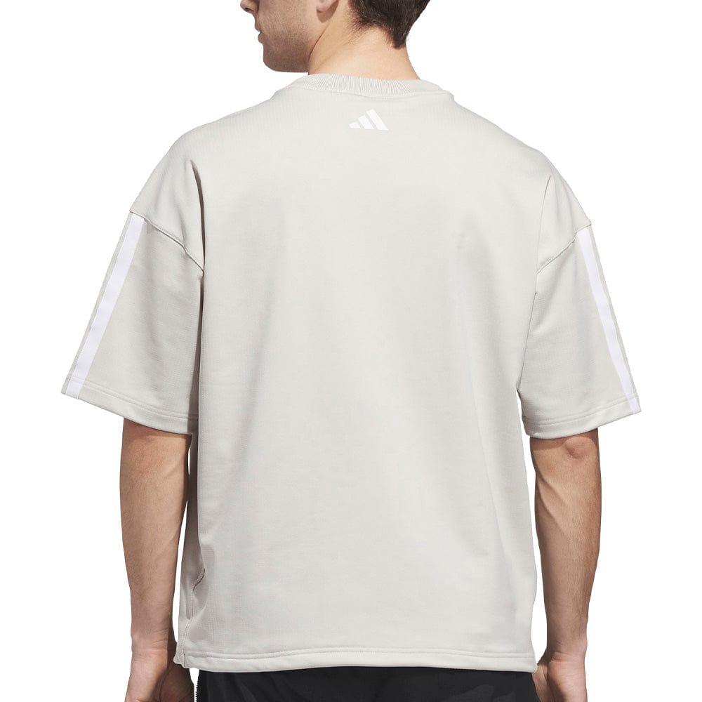 adidas Beyond Graphic Short Sleeve Crewneck Pullover - Wonder Alumina