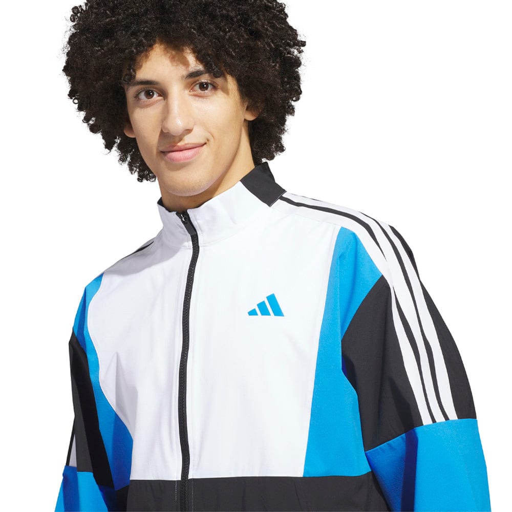 adidas Beyond Twistweave Full-Zip Windbreaker - Black/White