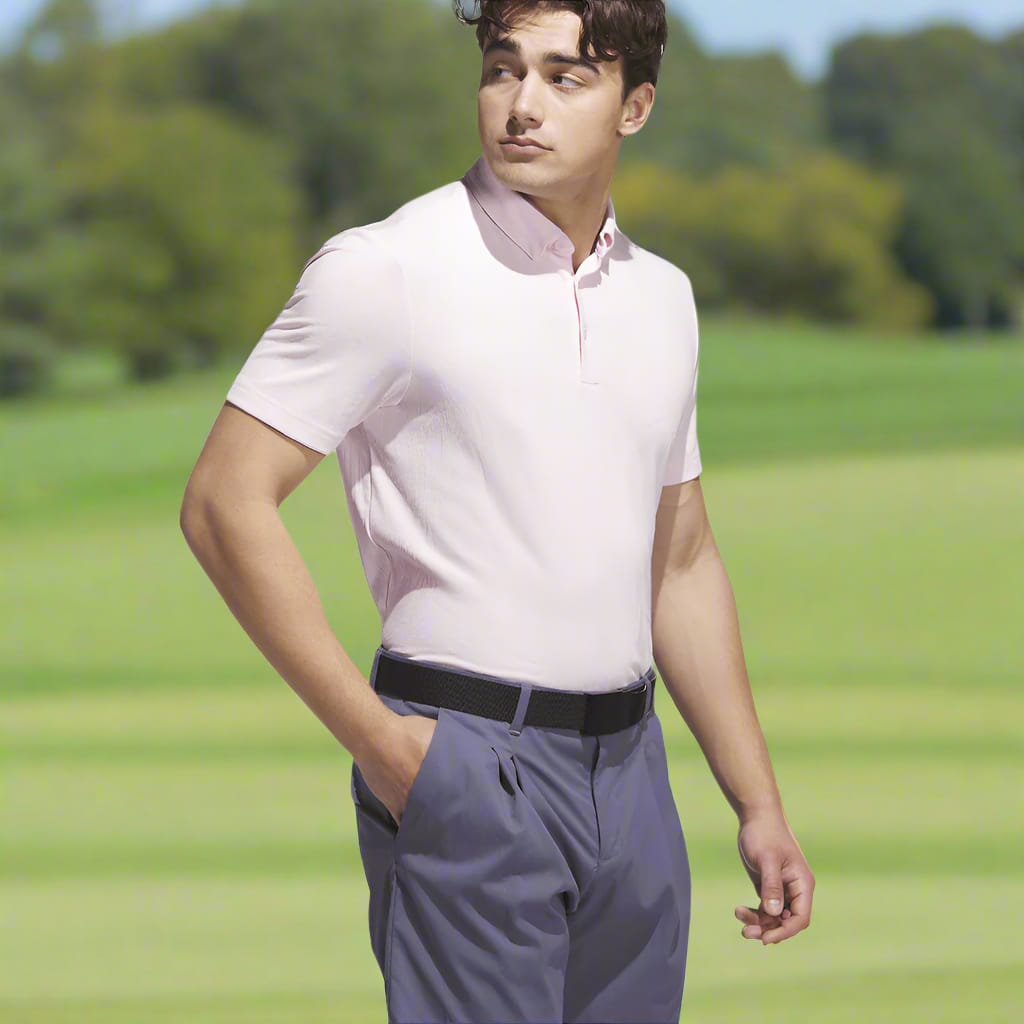 adidas Go-to Textured Polo Shirt - Clear Pink