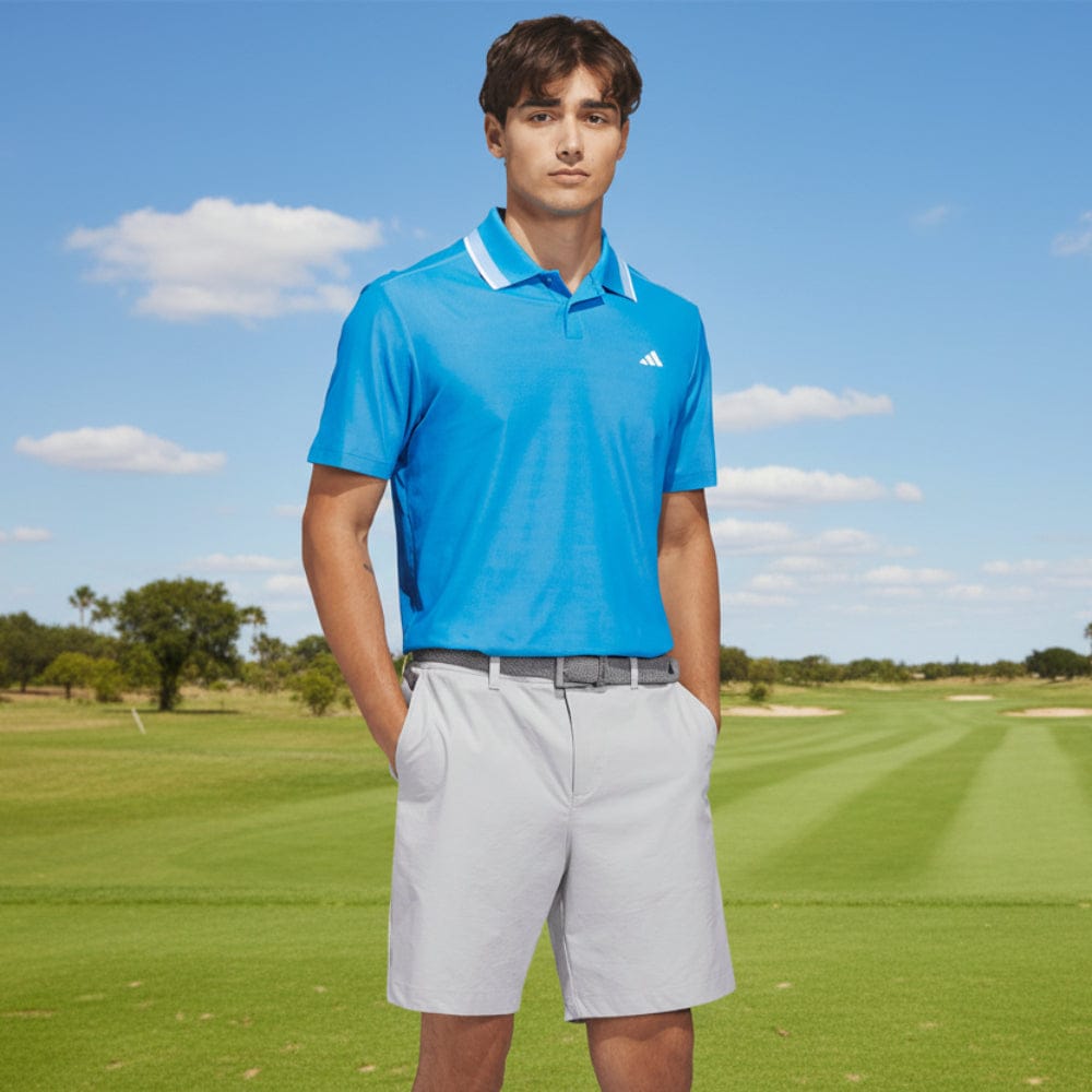 adidas Ultimate365 Tour Twistknit Pique Polo Shirt - Lucid Ray Blue