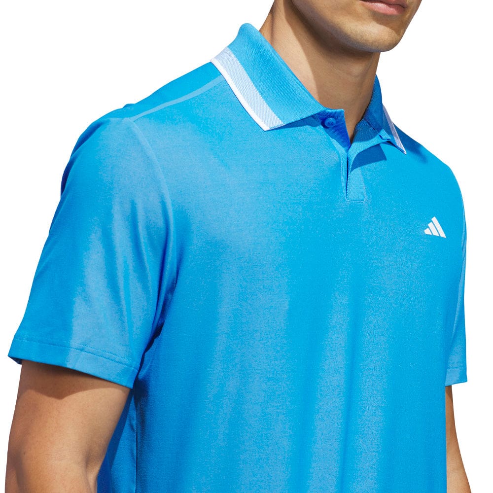 adidas Ultimate365 Tour Twistknit Pique Polo Shirt - Lucid Ray Blue