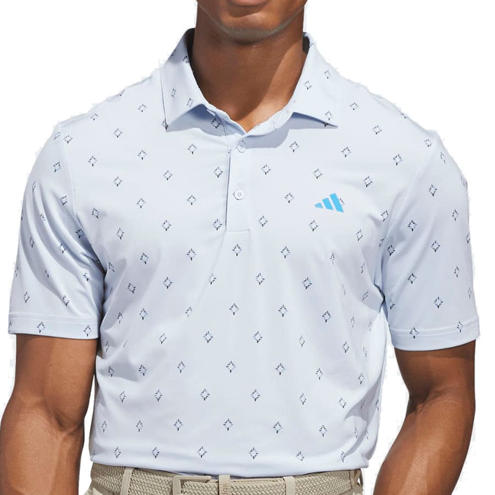 adidas Ultimate365 Essence Print Climacool Polo Shirt - Crystal Sky