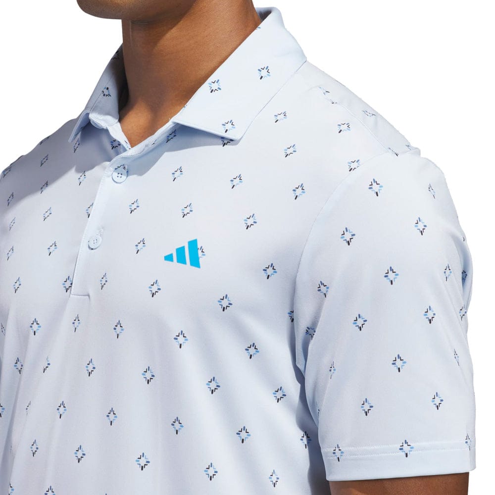 adidas Ultimate365 Essence Print Climacool Polo Shirt - Crystal Sky