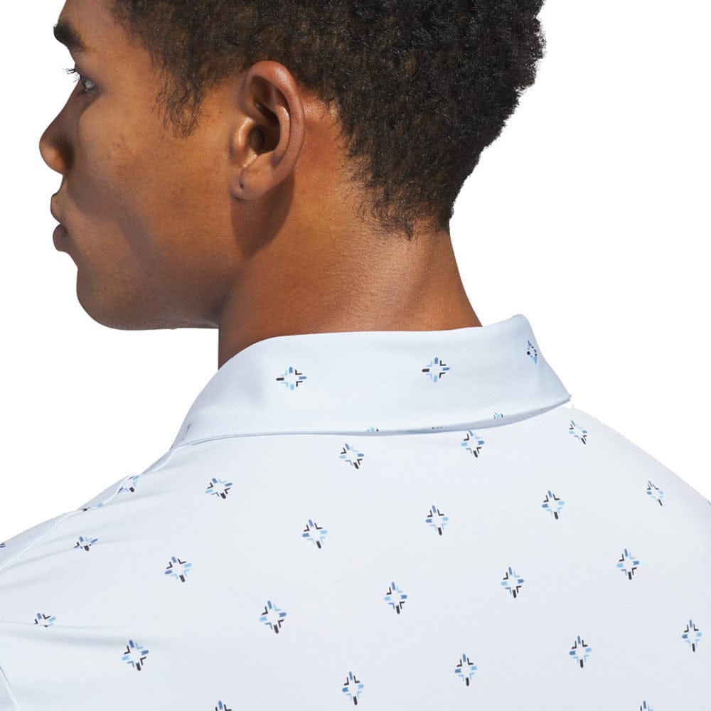 adidas Ultimate365 Essence Print Climacool Polo Shirt - Crystal Sky