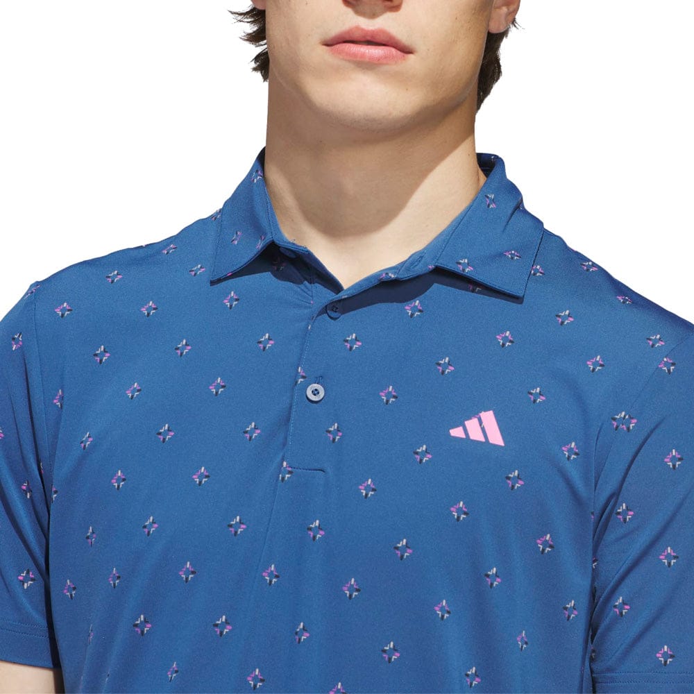adidas Ultimate365 Essence Print Climacool Polo Shirt - Dusky Petrol