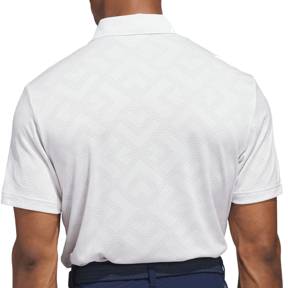 adidas Ultimate365 Jacquard Polo Shirt - White/Grey Two