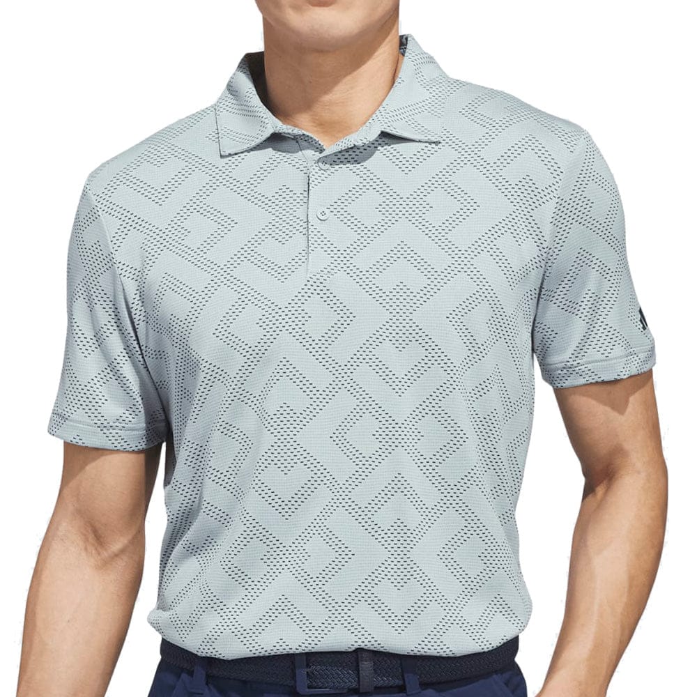 adidas Ultimate365 Jacquard Polo Shirt - Wonder Sage/Collegiate Navy