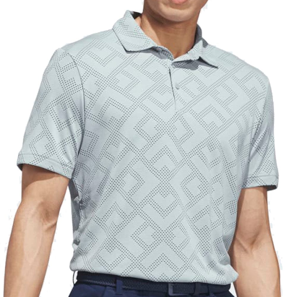 adidas Ultimate365 Jacquard Polo Shirt - Wonder Sage/Collegiate Navy