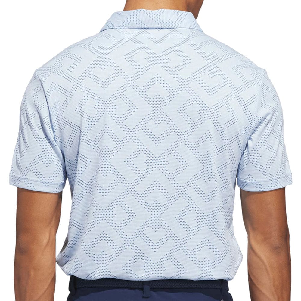 adidas Ultimate365 Jacquard Polo Shirt - Crystal Sky/Lucid Ray Blue