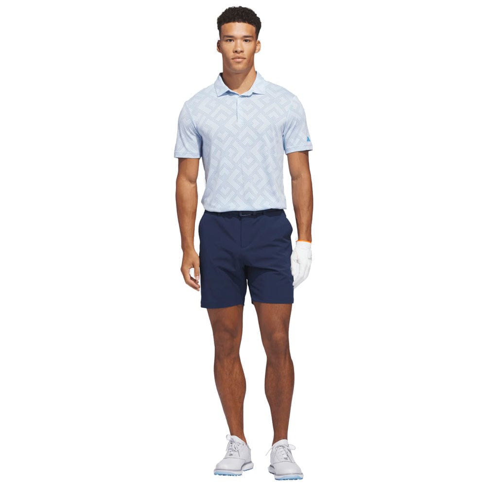 adidas Ultimate365 Jacquard Polo Shirt - Crystal Sky/Lucid Ray Blue