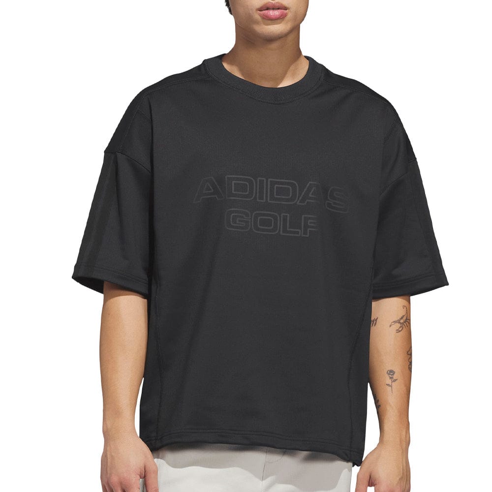 adidas Beyond Graphic Short Sleeve Crewneck Pullover - Black