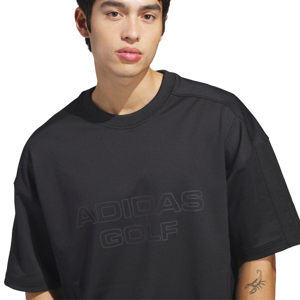 adidas Beyond Graphic Short Sleeve Crewneck Pullover - Black