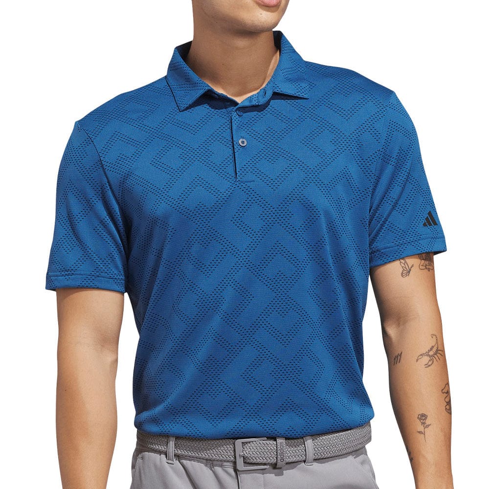 adidas Ultimate365 Jacquard Polo Shirt - Dusky Petrol/Black