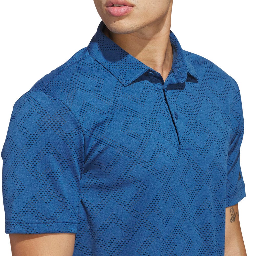 adidas Ultimate365 Jacquard Polo Shirt - Dusky Petrol/Black