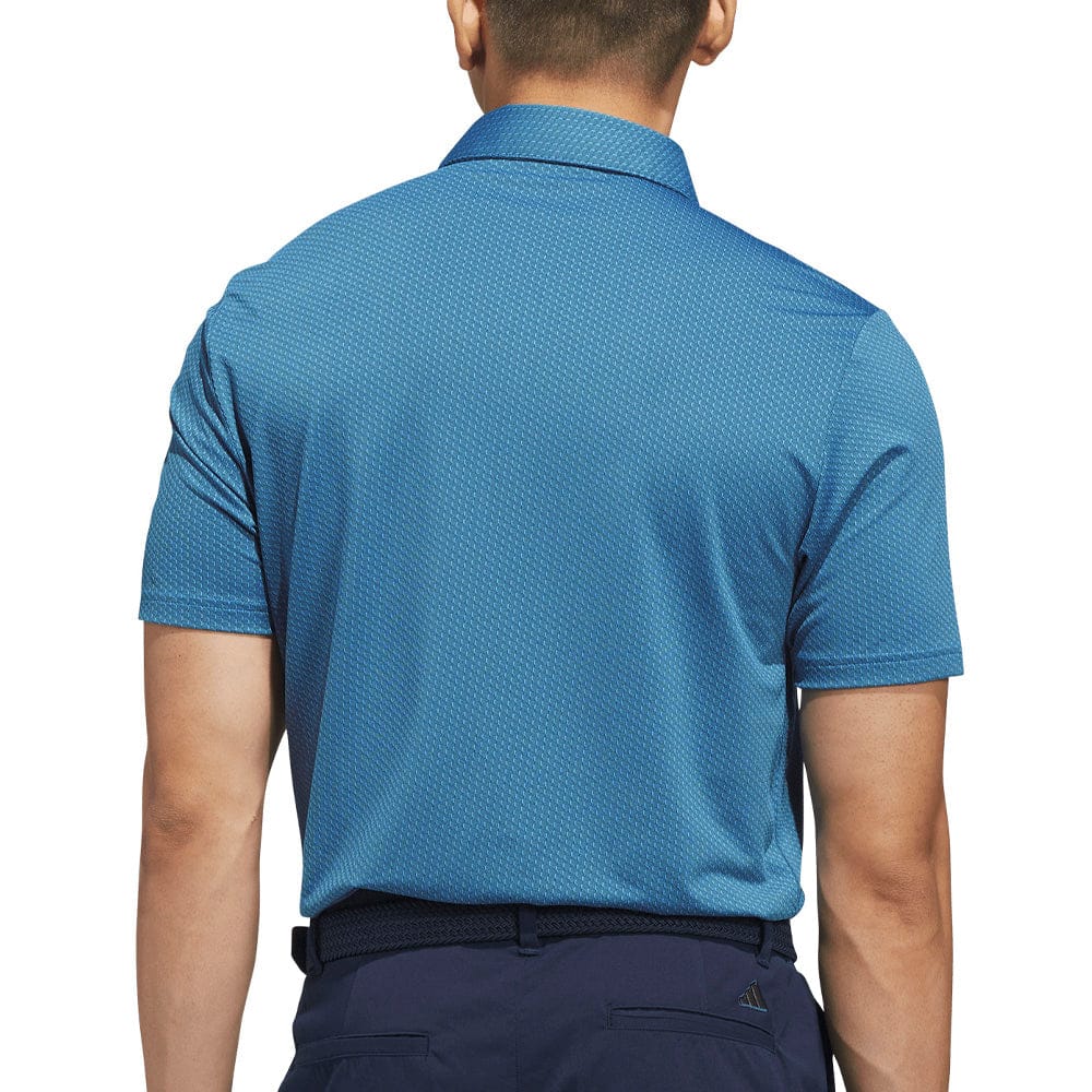 adidas Performance Textured Polo Shirt - Lucid Ray Blue/Black