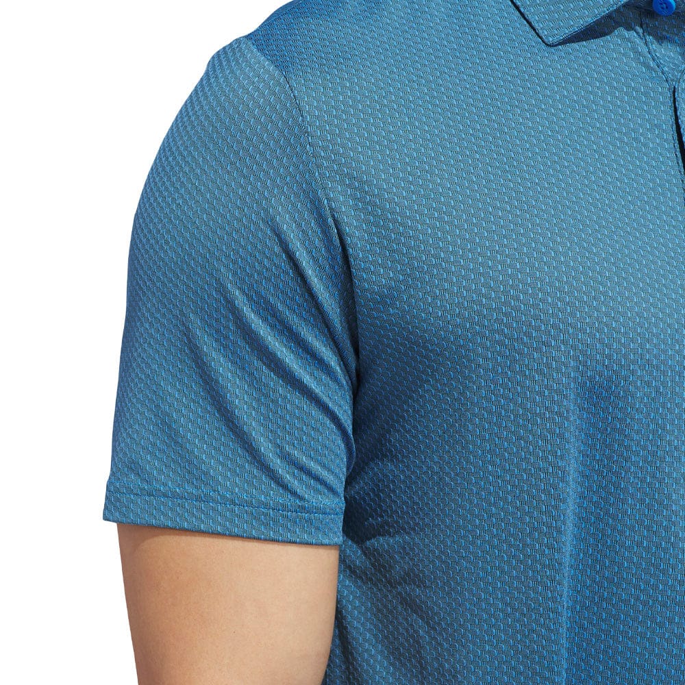 adidas Performance Textured Polo Shirt - Lucid Ray Blue/Black