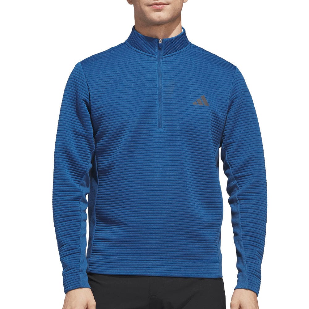 adidas Ultimate365 DWR Textured Quarter Zip Pullover - Dusky Petrol