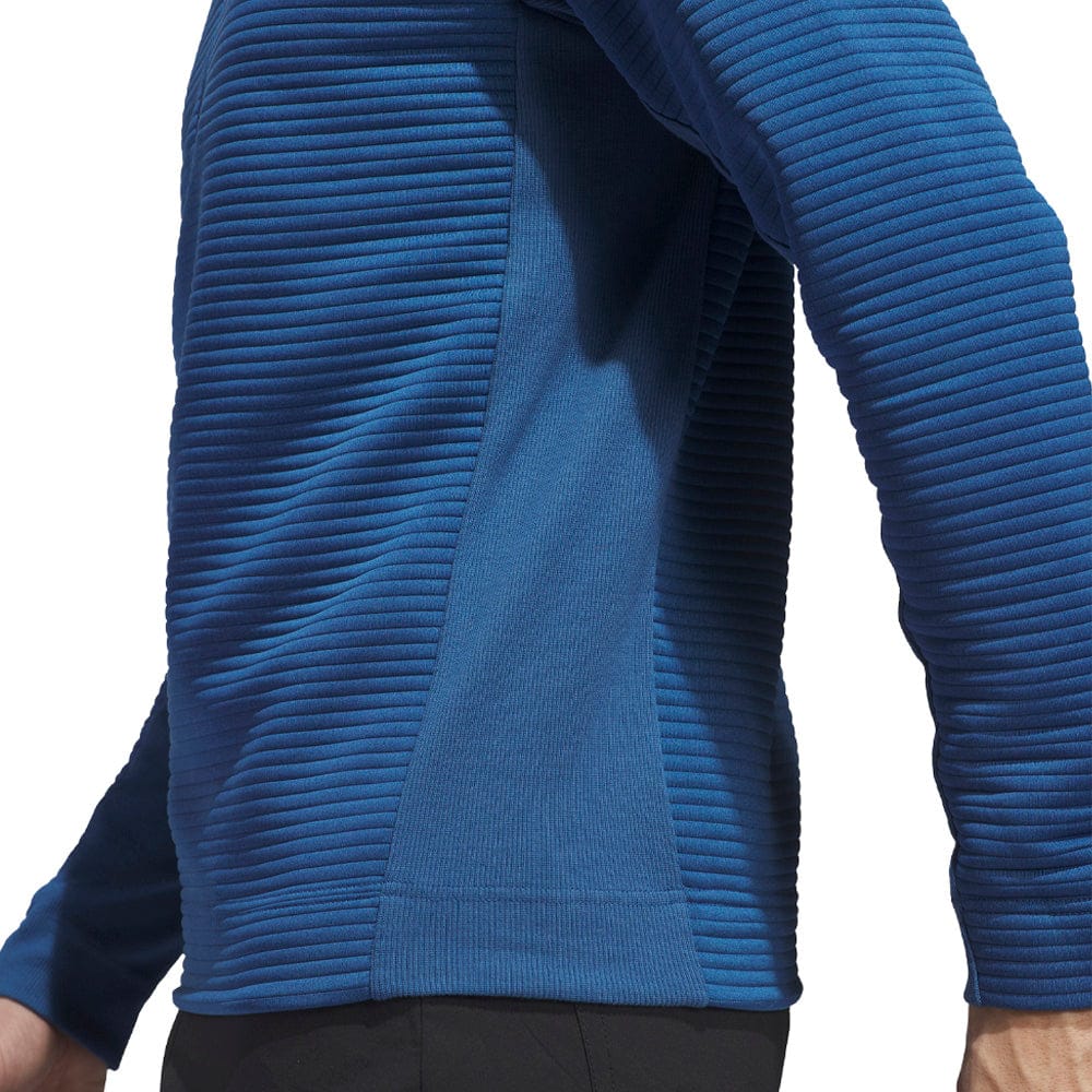 adidas Ultimate365 DWR Textured Quarter Zip Pullover - Dusky Petrol